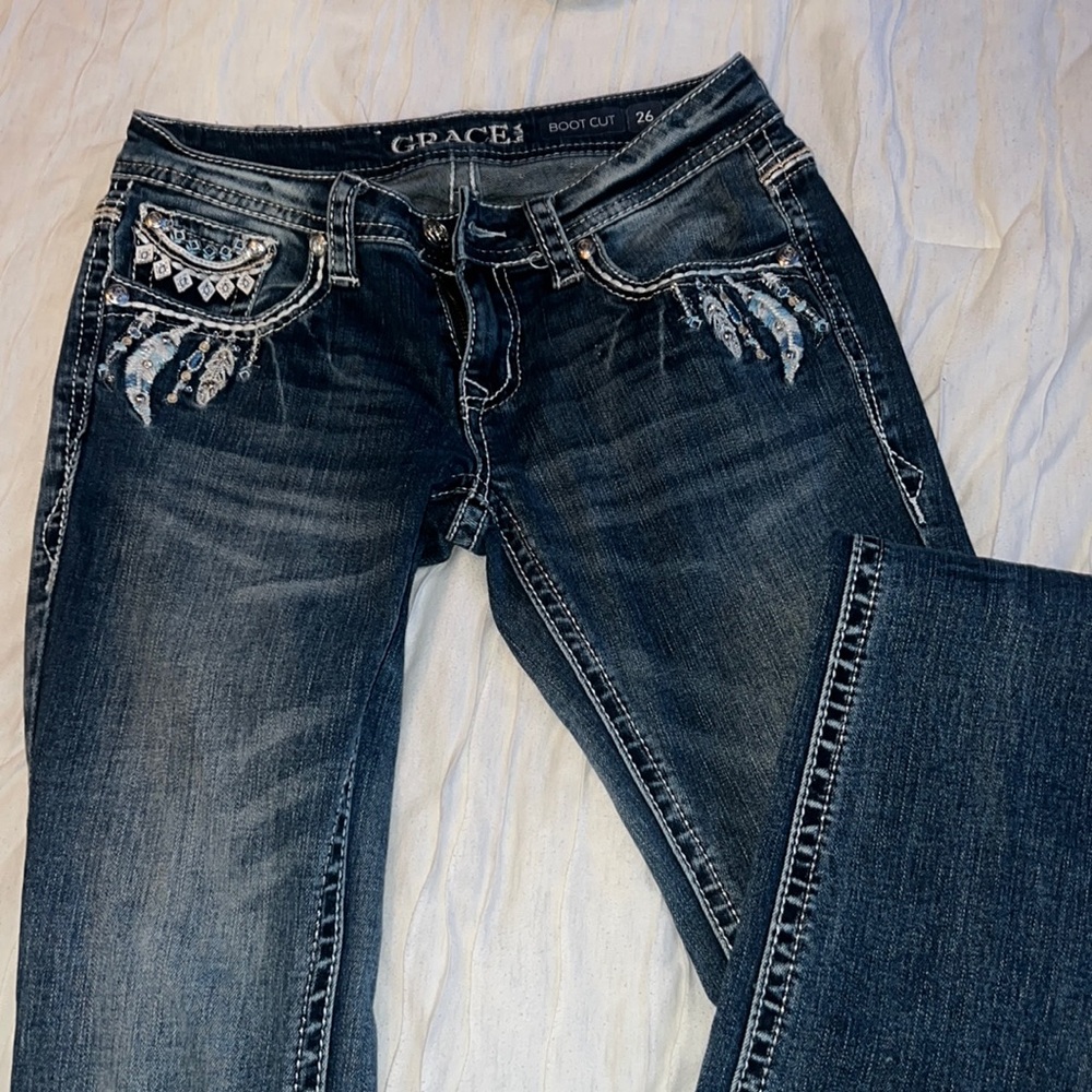 Grace in LA boot cut jeans, size 26